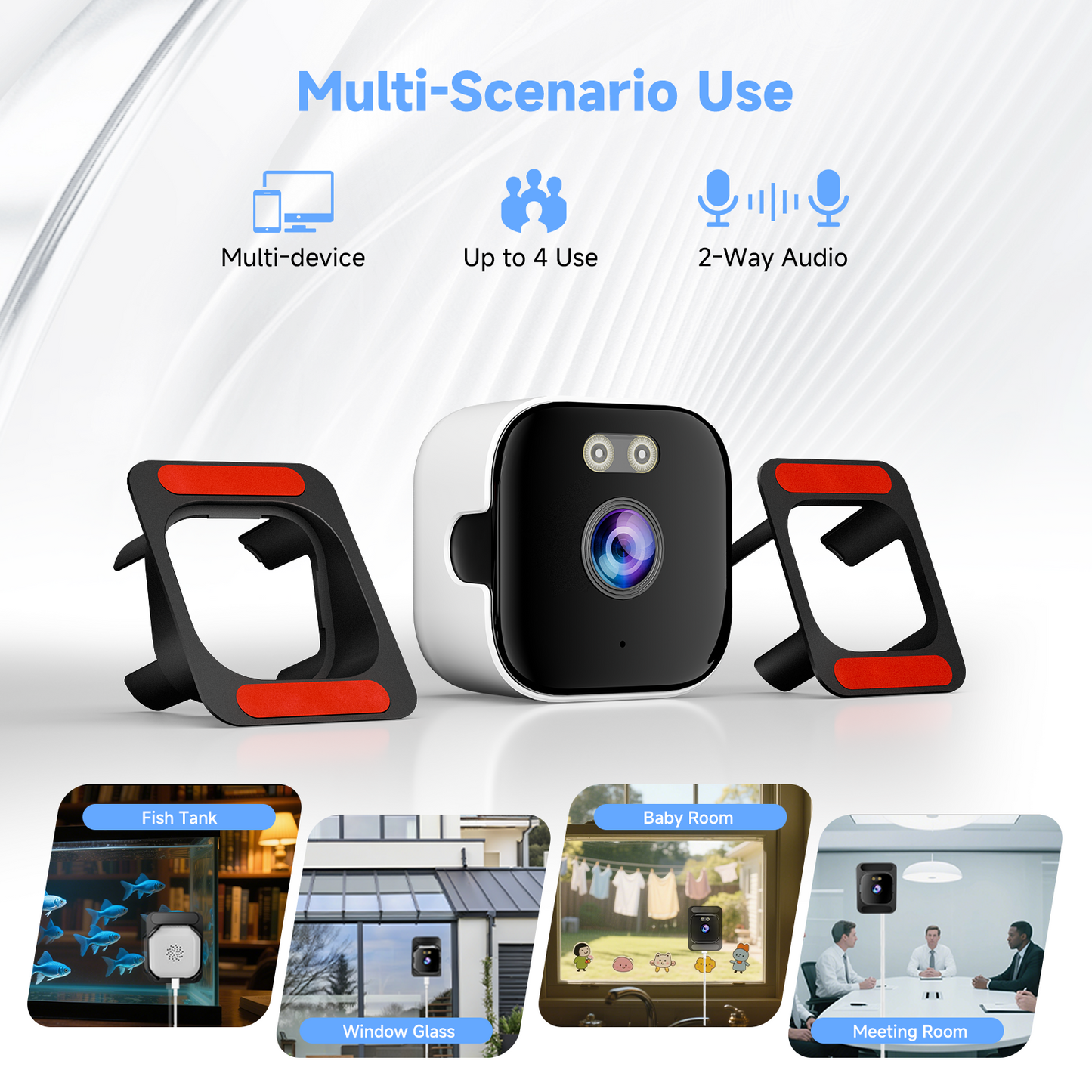 4K Window Security Camera for Home